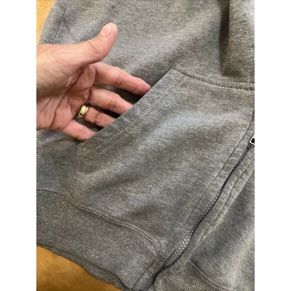 US POLO gray Zipper Hoodie Sweatshirt Front Logo Design Side Arm Print M Sz S - Picture 9 of 9